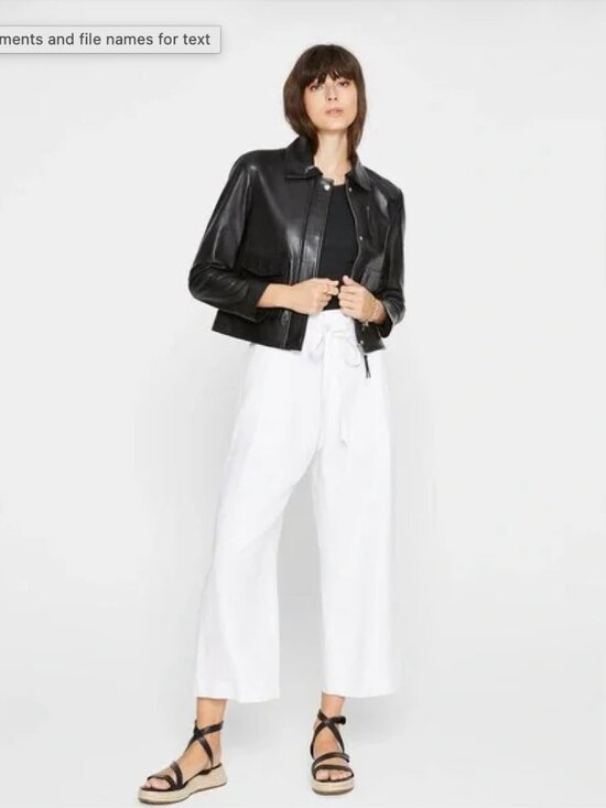 Club Monaco Paperbag White Linen Pant - Picture 3 of 3